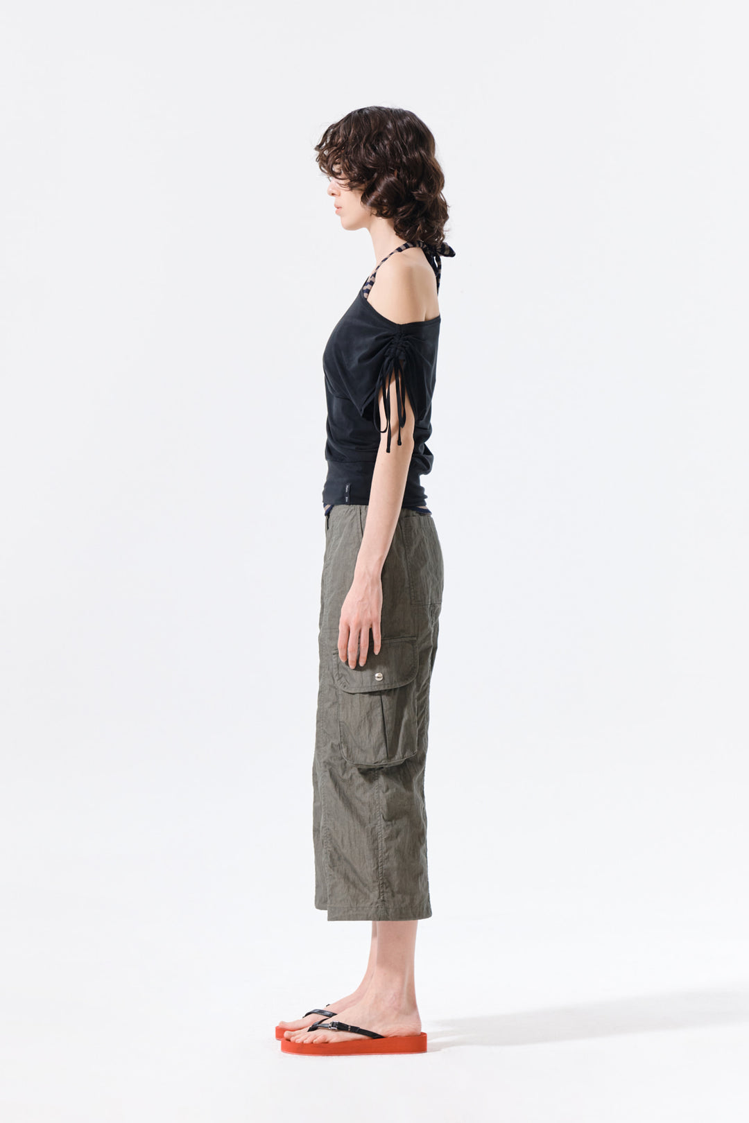 Matin Kim Draped Asymmetric Sleeveless Top — Black