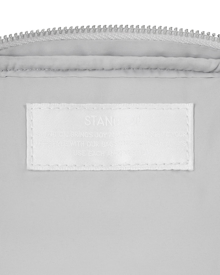 Stand Oil Bubble Pouch — Quilted Nylon Mini — Silver