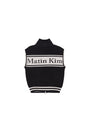 Matin Kim Spell Point Stripe Knit Vest — Black
