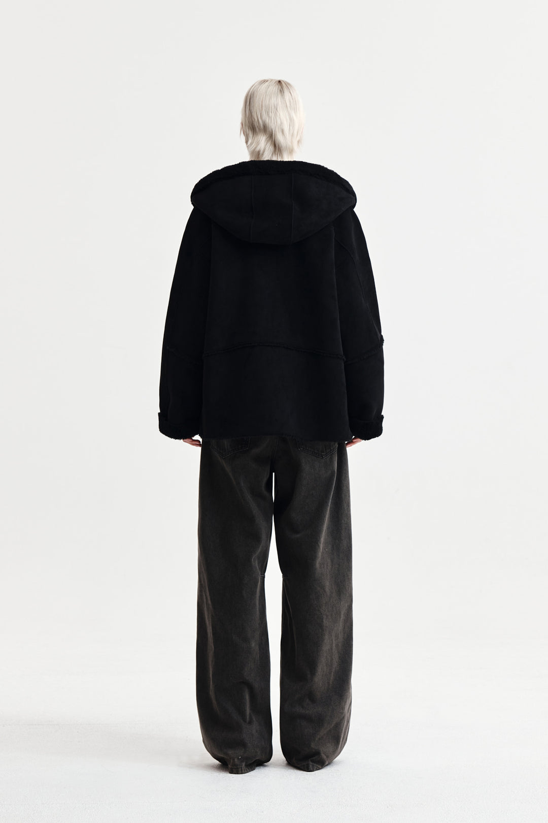 Matin Kim Reversible Hoody Mustang — Black