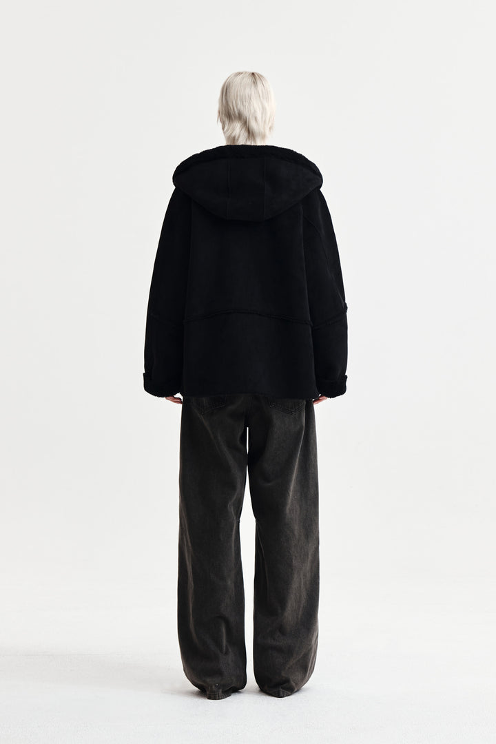 Matin Kim Reversible Hoody Mustang — Black