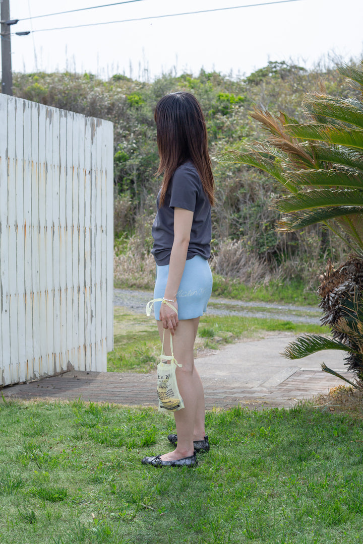 Matin Kim Applique Logo Patch Top — Charcoal