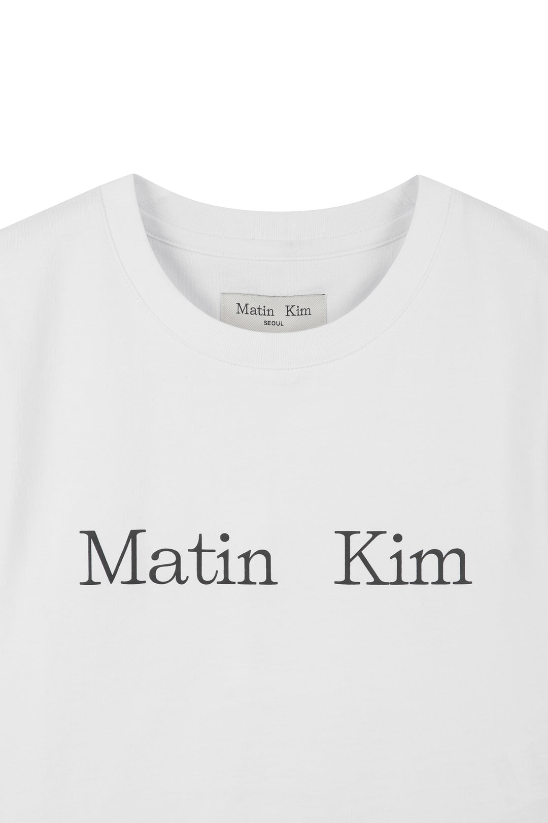 Matin Kim Logo Crop Top — White