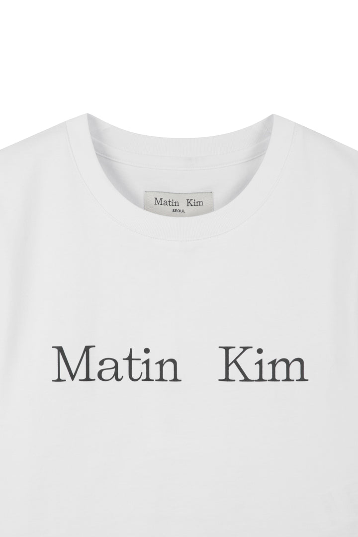 Matin Kim Logo Crop Top — White