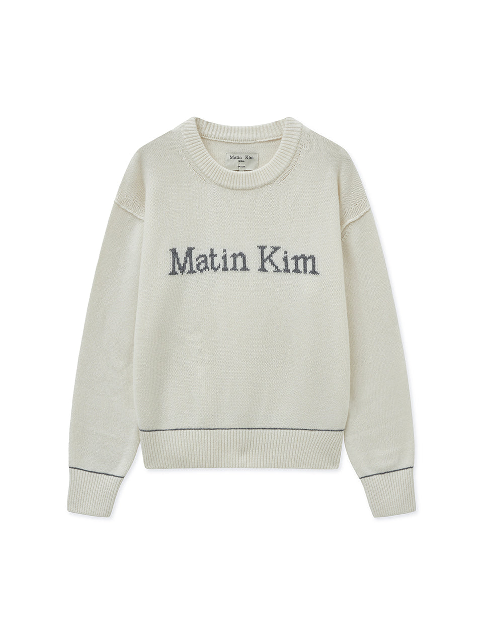 Matin Kim Color Trim Line Logo Pullover — Pink