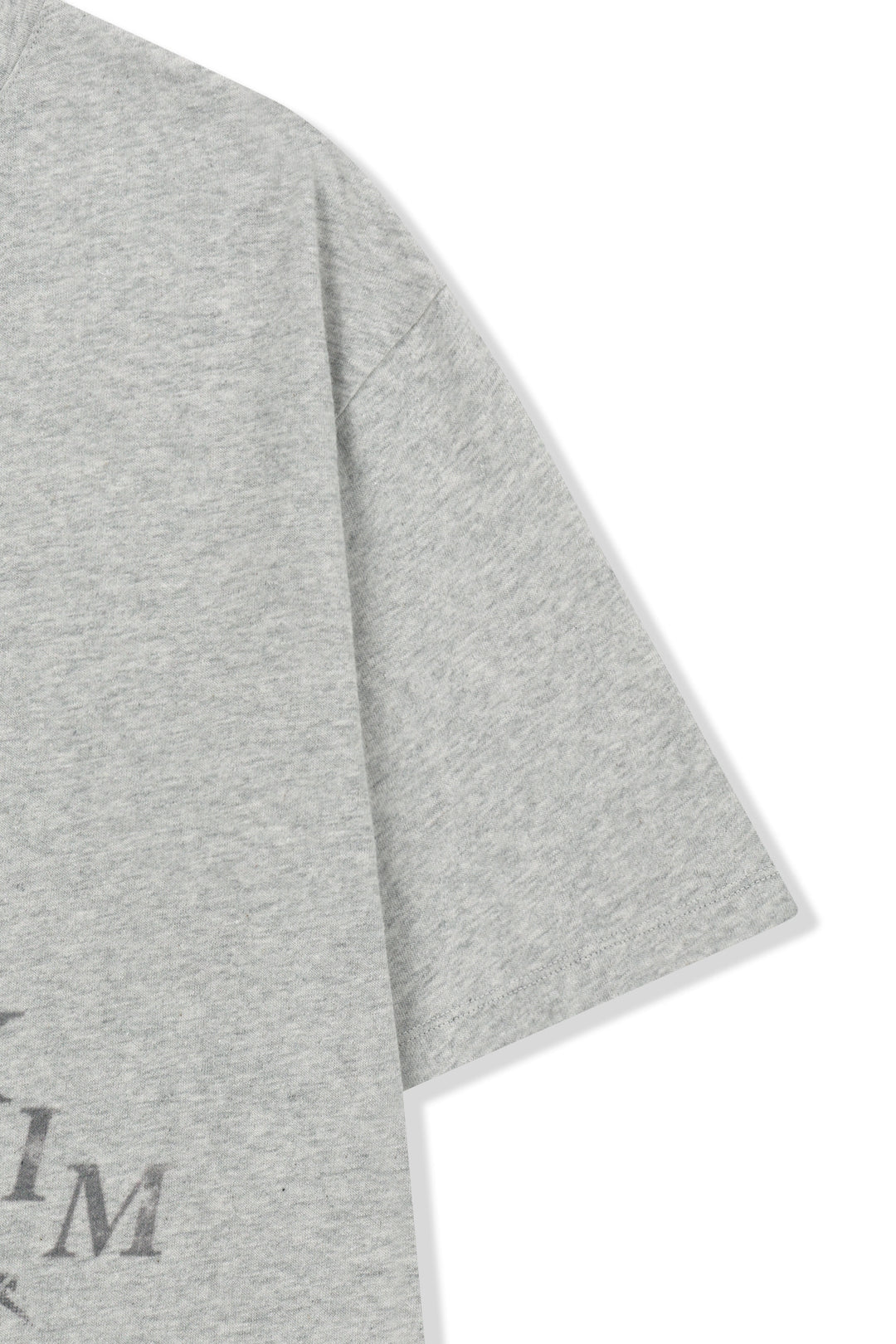 Matin Kim Portrait Graffiti Logo Top — Light Grey