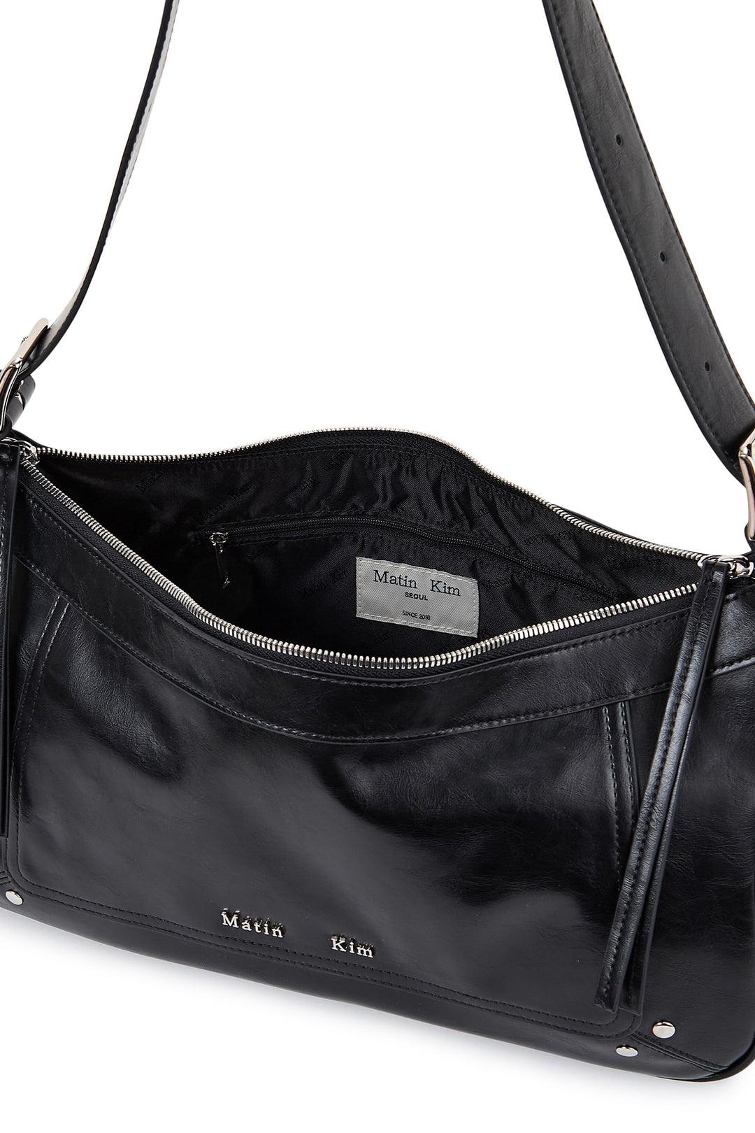 Matin Kim Rivet Point Quad Shoulder Bag — Black