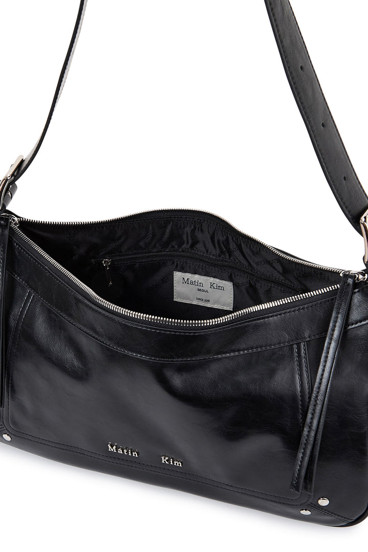 Matin Kim Rivet Point Quad Shoulder Bag — Black