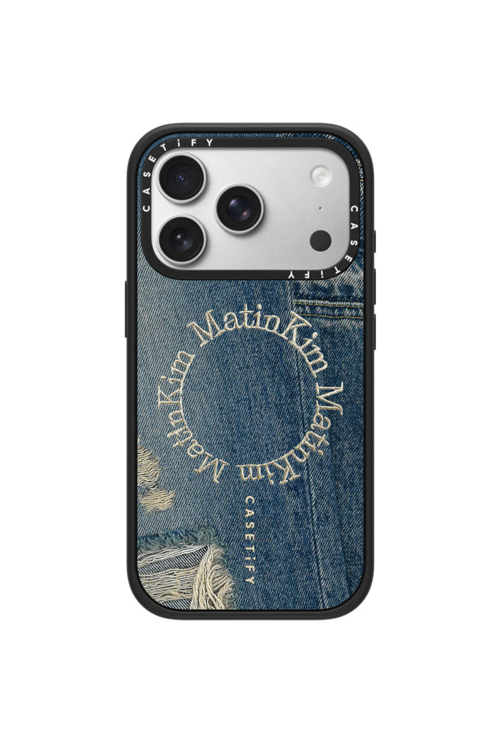 Matin Kim x Casetify Denim Circle iPhone Case — Blue
