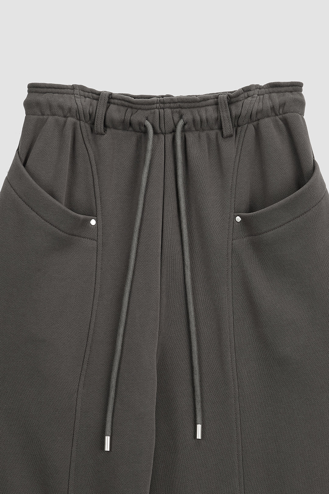 KIMMATIN Pocket Rivet Loose Fit Sweat Pants — Charcoal
