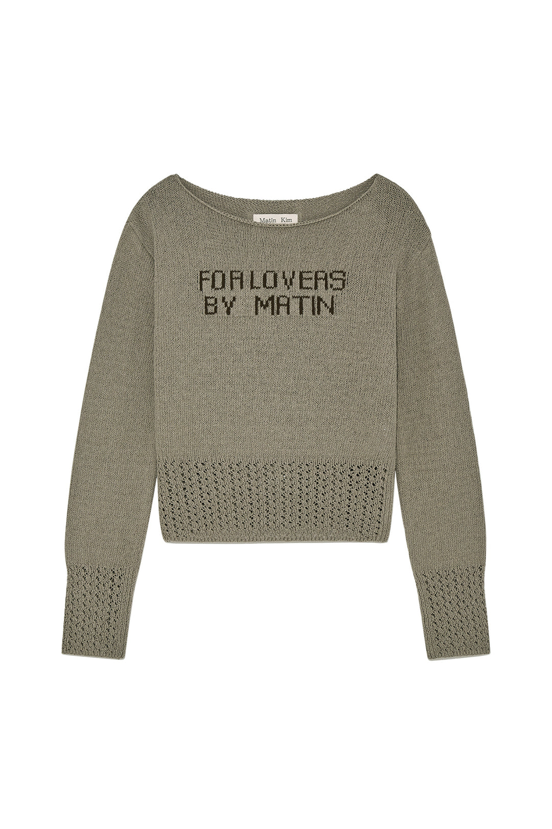 Matin Kim Punching Point Pullover — Olive