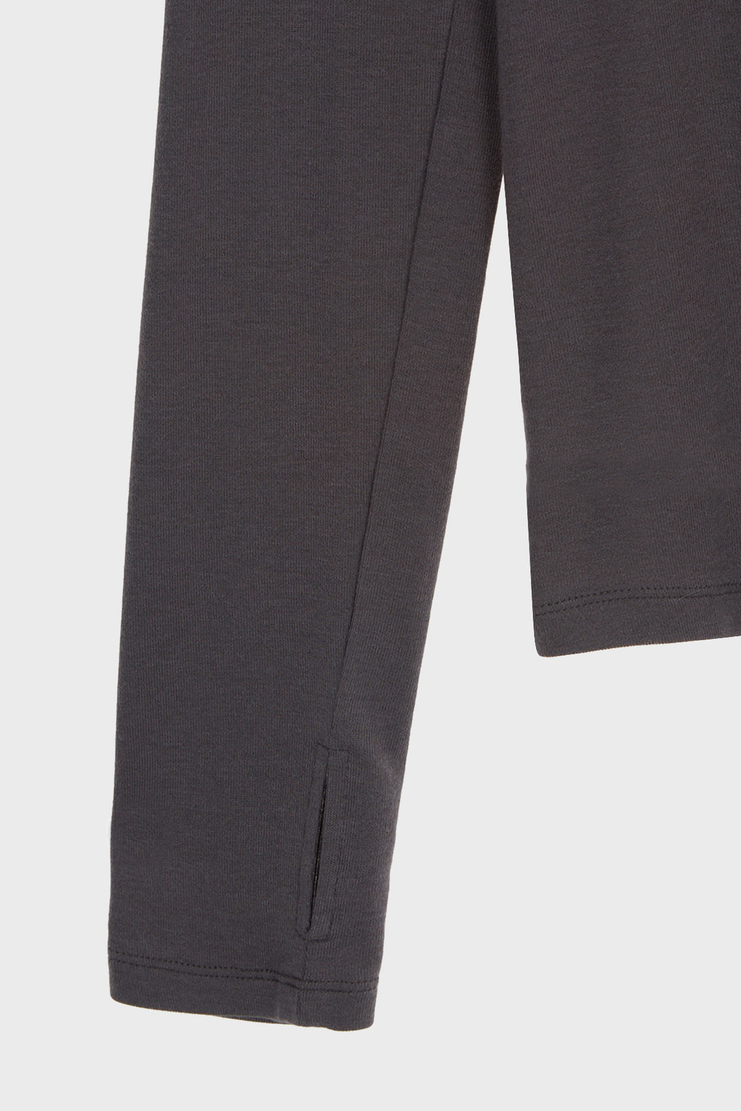 KIMMATIN Slim Hoody Jersey Top — Charcoal