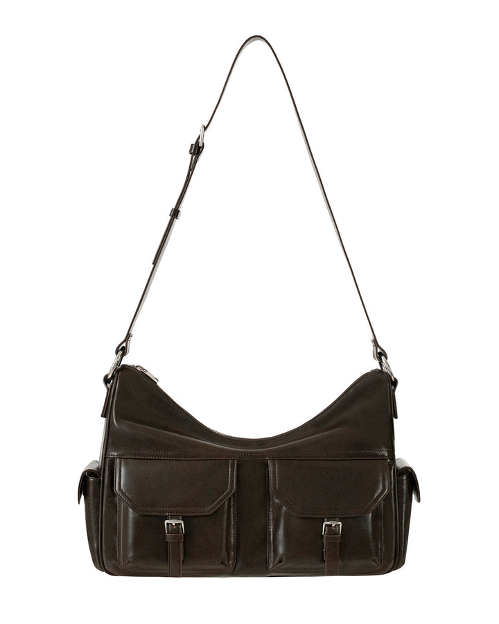 Stand Oil Joey Bag — Structured Crossbody — Maroon
