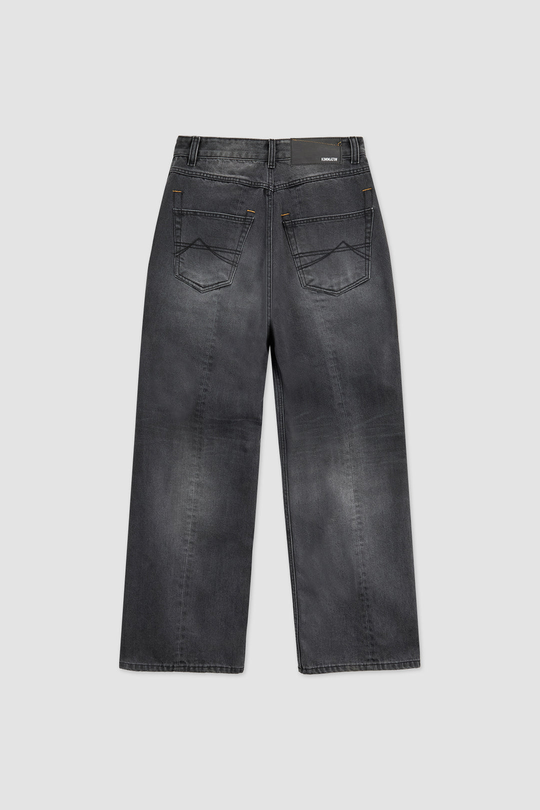 KIMMATIN Washed Wide Denim in Dark — Gray