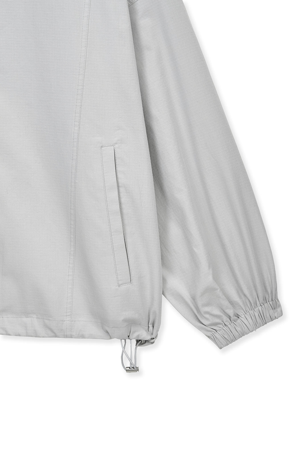 Matin Kim Back Logo High Neck Jumper — Light Grey