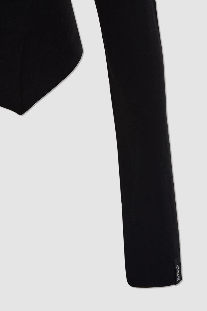 KIMMATIN Off-Shoulder Detail Top — Black