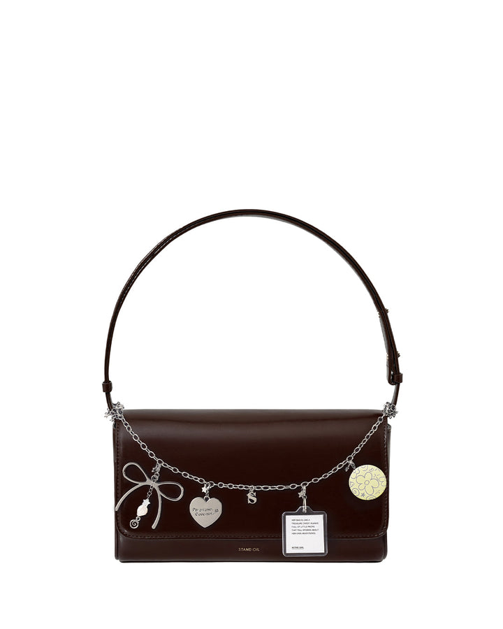 Stand Oil Multi-Charm Chain Keyring — Silver