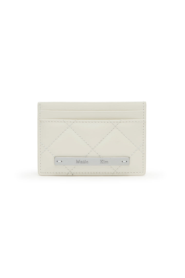 Matin Kim Puff Quilt Card Wallet — Ivory