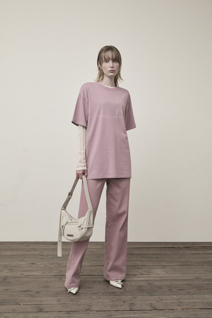 Matin Kim Doodle Logo Graphic Top Lilac