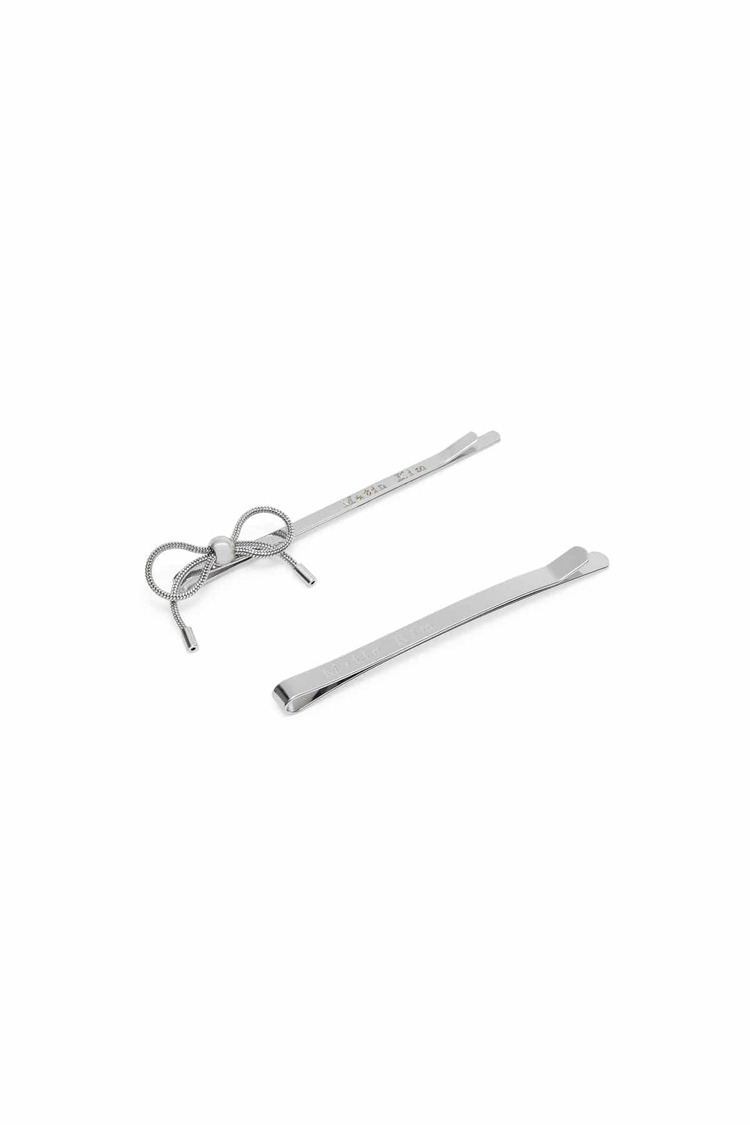 Matin Kim Ribbon Bobby Pin Set — Silver
