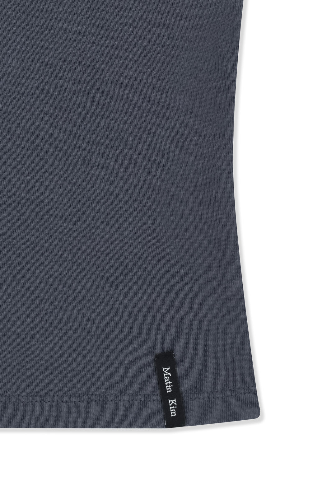 Matin Kim 3/4 Sleeve Layered Tank Top in Smoke — Blue