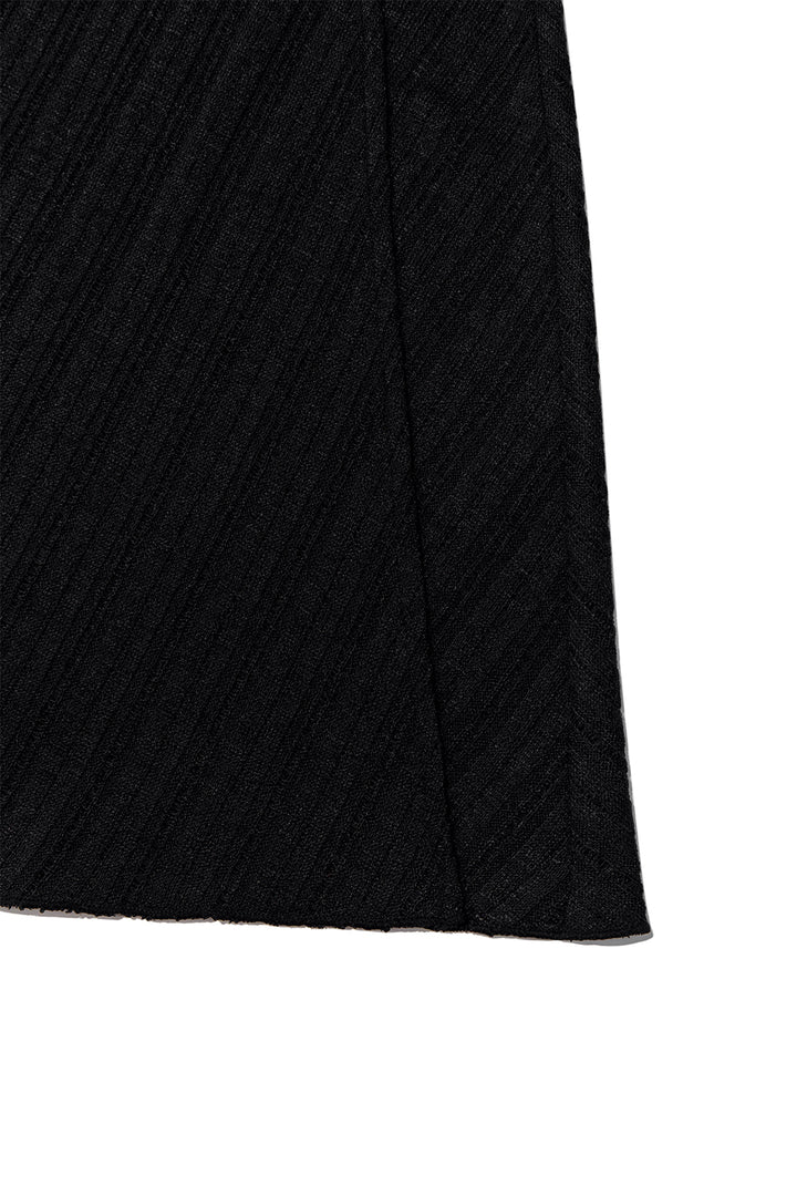 Matin Kim Foldover Layered Maxi Wrap Skirt — Black