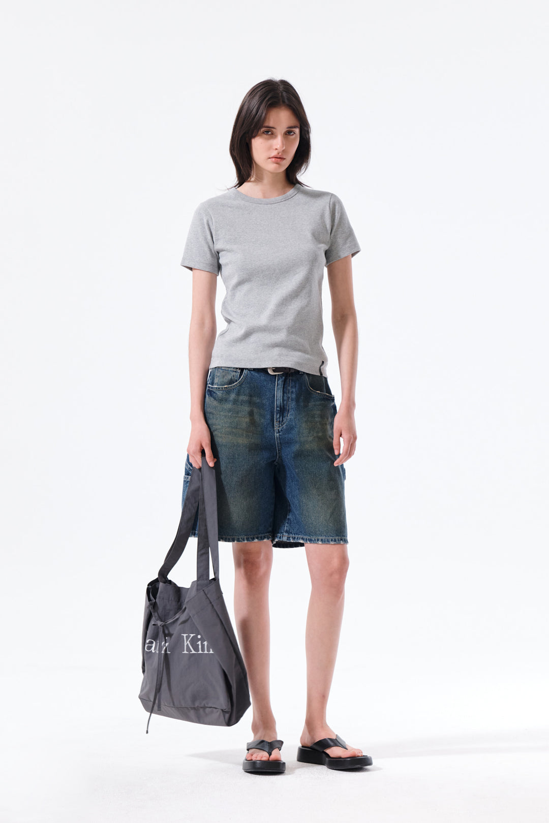 Matin Kim Carpenter Bermuda Denim — Blue