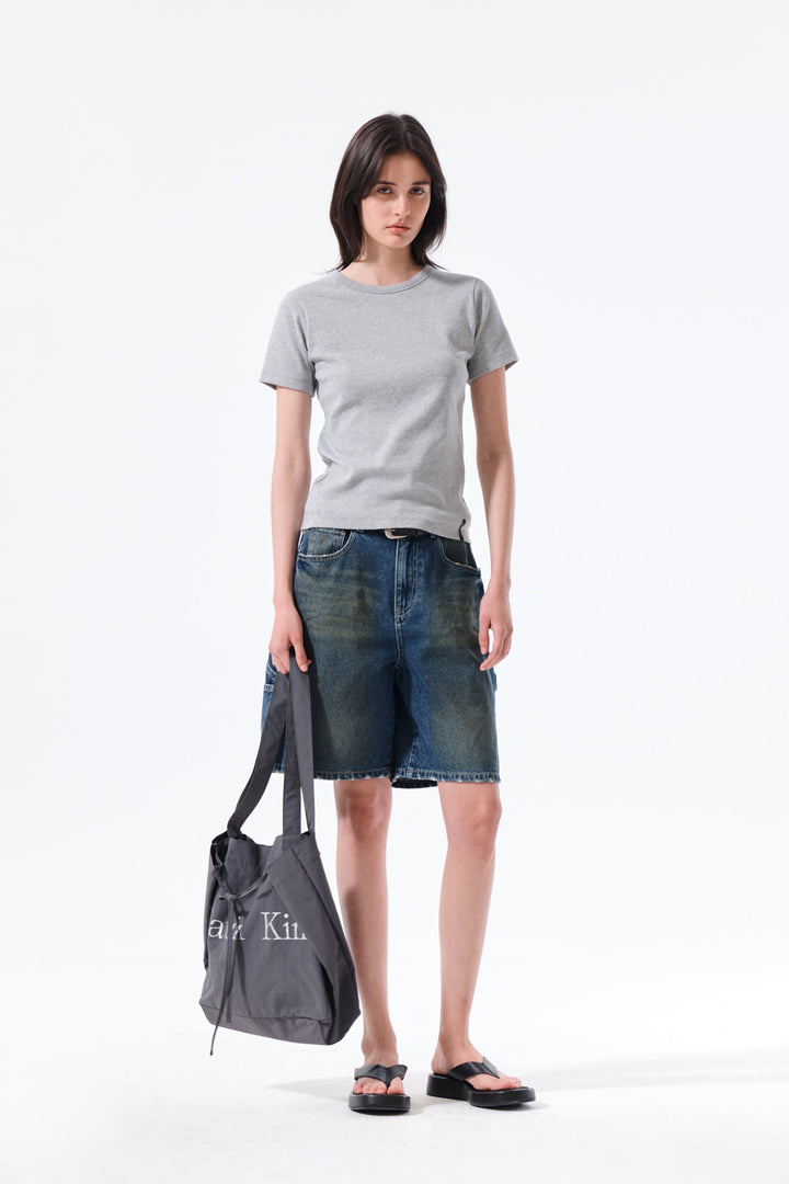 Matin Kim Carpenter Bermuda Denim — Blue