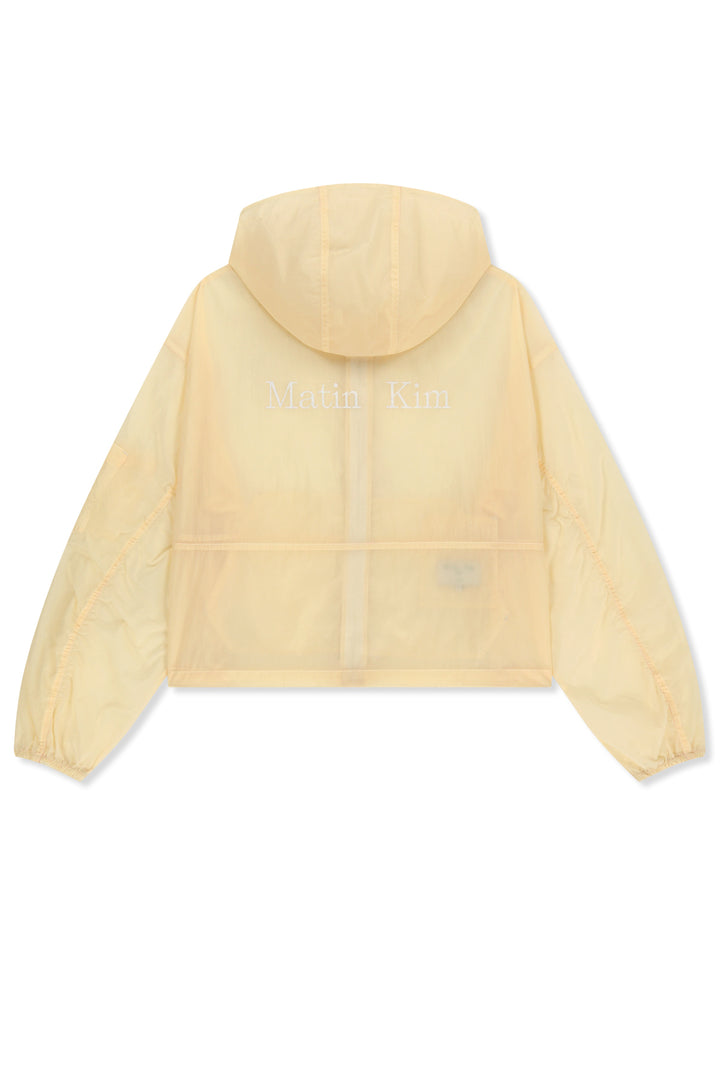 Matin Kim Back Logo Hoody Windbreaker — Cream