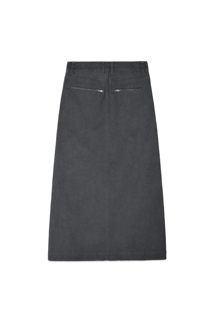 Matin Kim Washed Mermaid Long Skirt — Charcoal