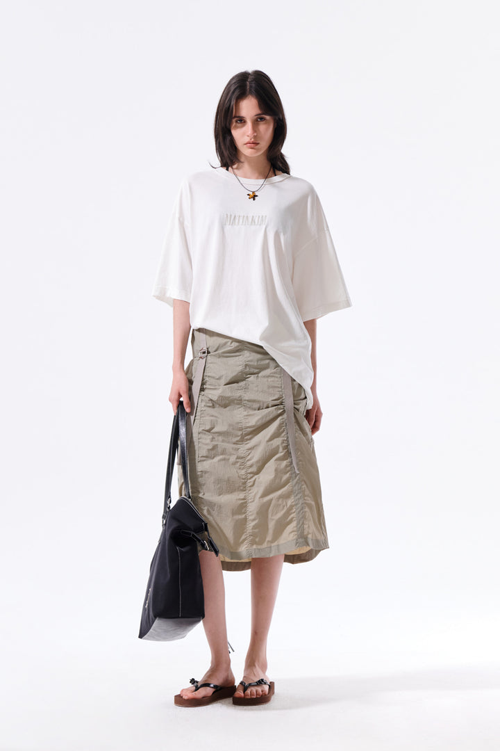 Matin Kim Vintage Lettering Graffiti Top — White