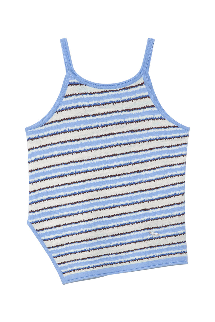 Matin Kim Multi Stripe Sleeveless Knit Top — Blue