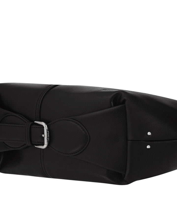 Stand Oil Tickle Bag — Glossy Half-Moon Crossbody — Black