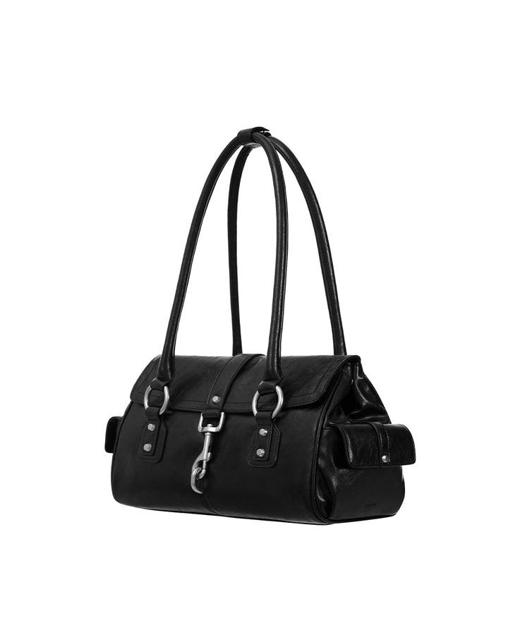 Stand Oil Beni Bag — Vintage Nubuck Crossbody — Black