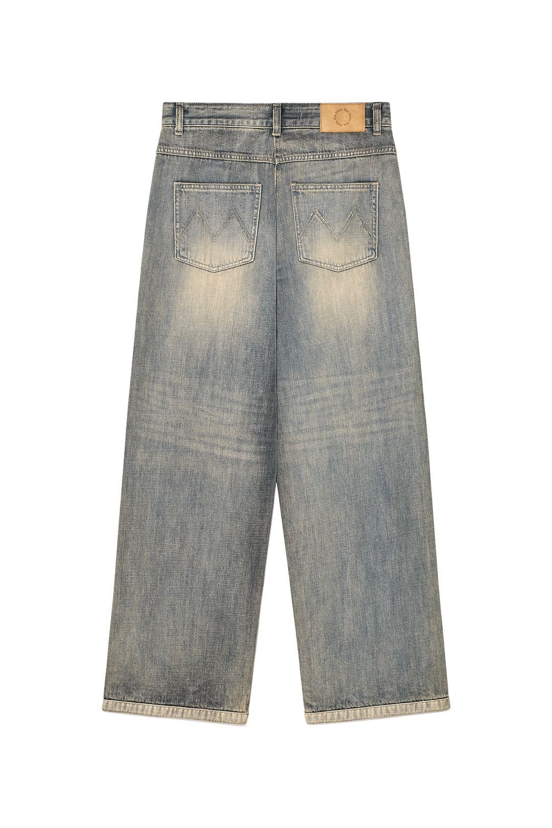 Matin Kim Out Pocket Washed Denim — Smoke — Blue