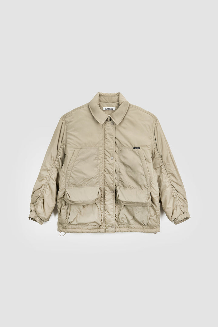 KIMMATIN Padded Nylon Work Jumper in Light — Khaki