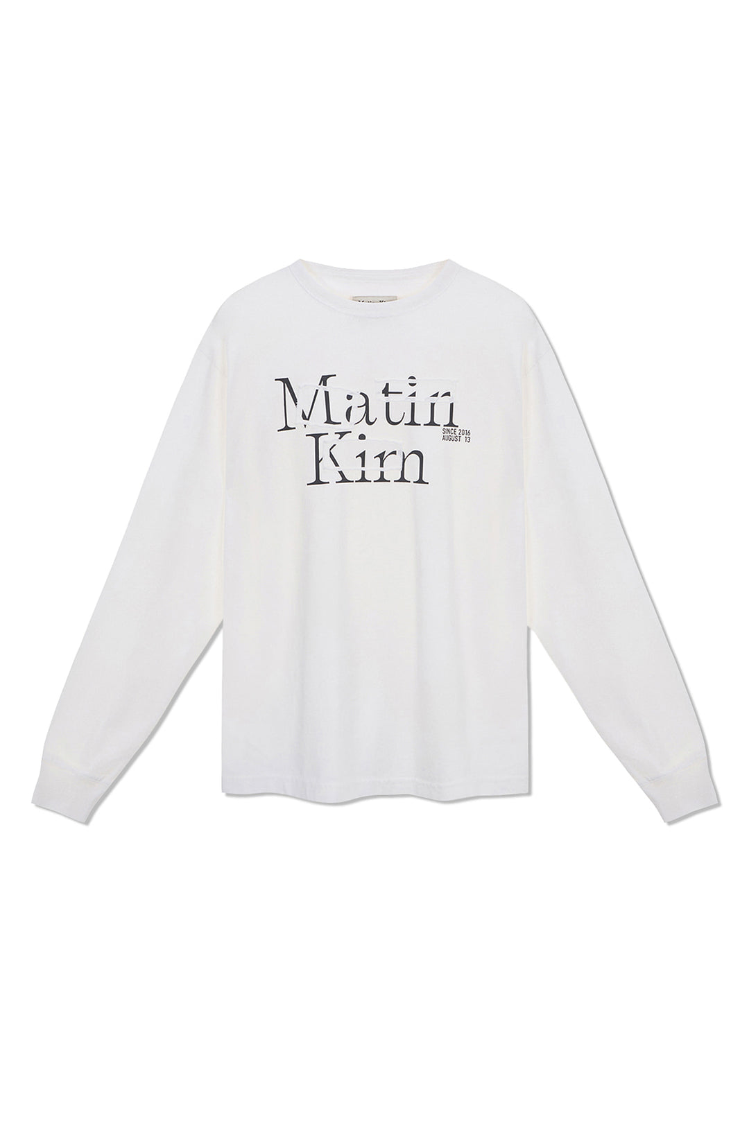 Matin Kim Patch Graphic Long Sleeve Top — White