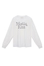 Matin Kim Patch Graphic Long Sleeve Top — White