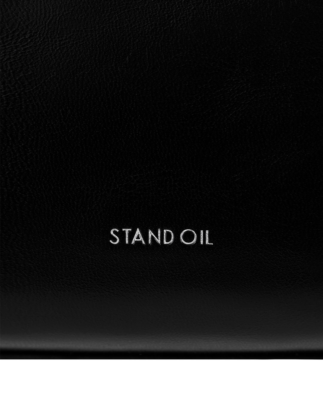 Stand Oil Boat Bag — Glossy Shoulder Crossbody — Black