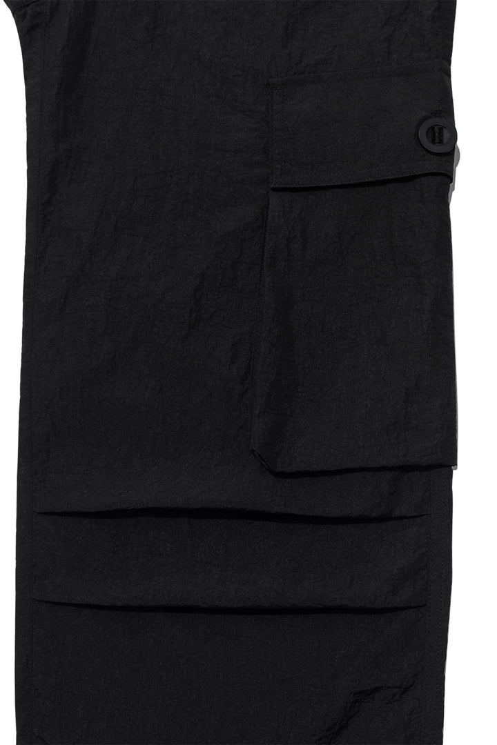 Matin Kim String Nylon Cargo Pants — Black