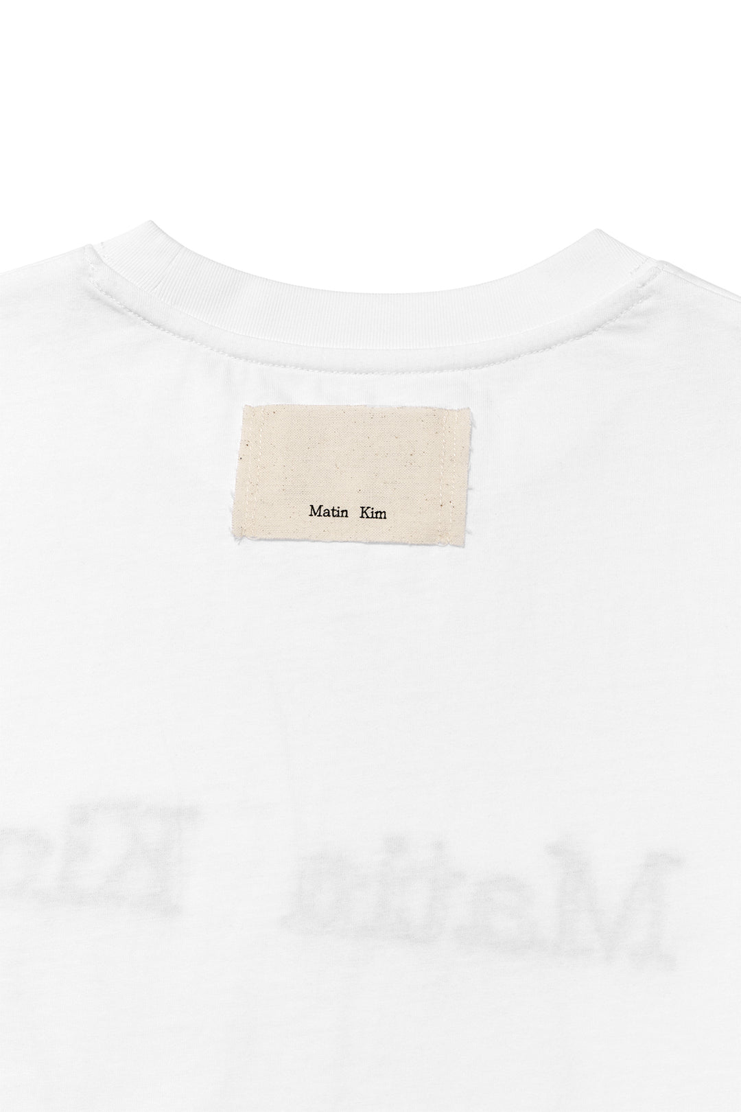 Matin Kim Logo Thread Point Crop Top — White