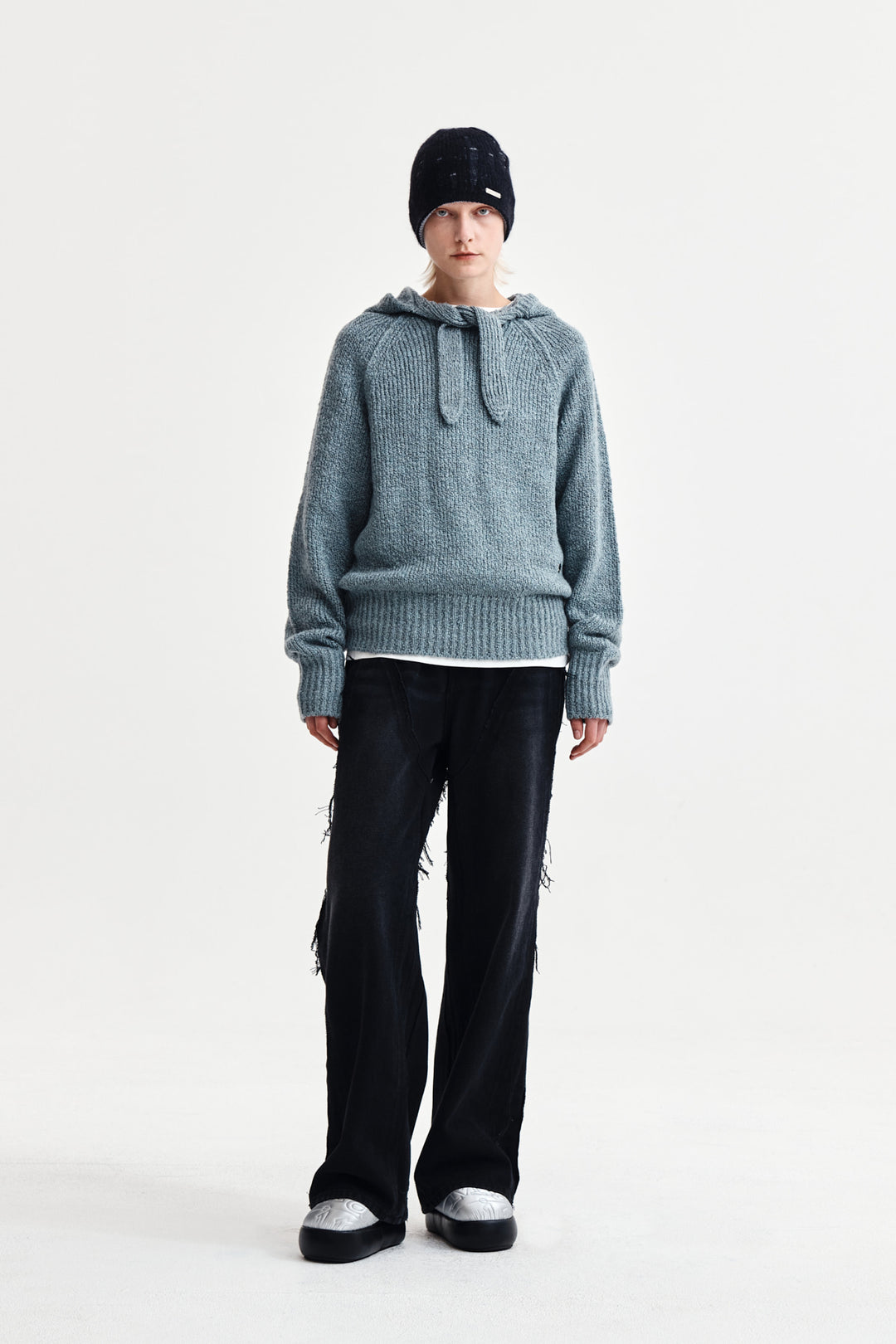 Matin Kim Muffler Point Hoody Pullover — Blue