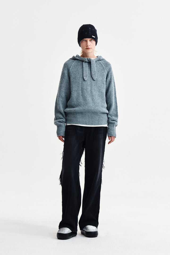 Matin Kim Muffler Point Hoody Pullover — Blue