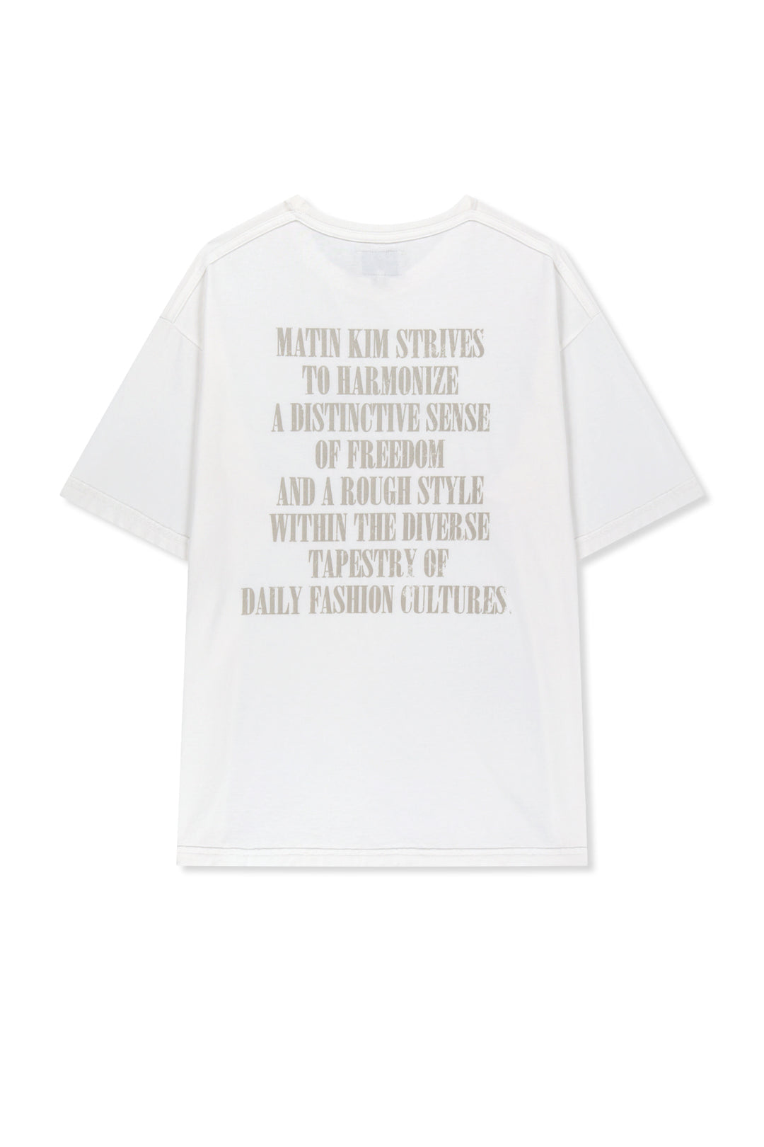 Matin Kim Vintage Lettering Graffiti Top — White