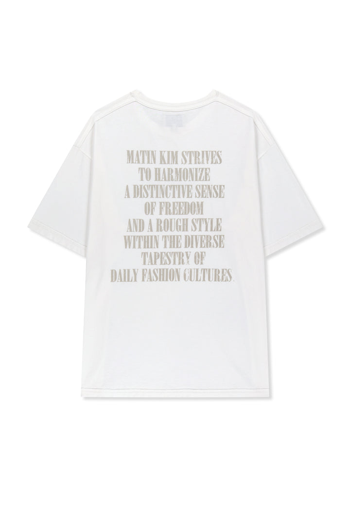 Matin Kim Vintage Lettering Graffiti Top — White