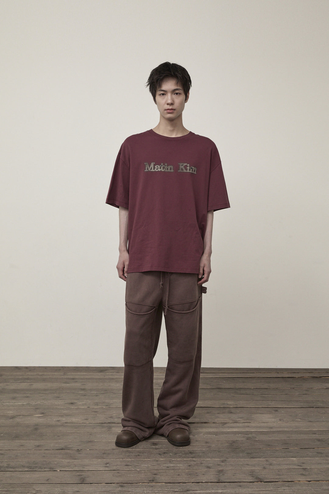 Matin Kim Vintage Logo Graphic Top — Burgundy