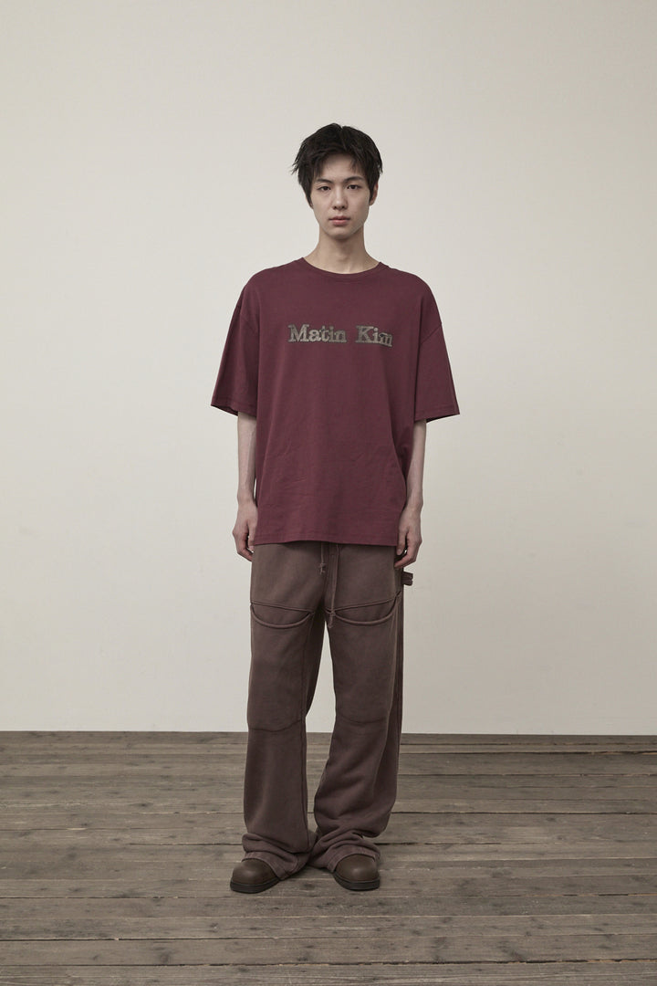 Matin Kim Vintage Logo Graphic Top — Burgundy
