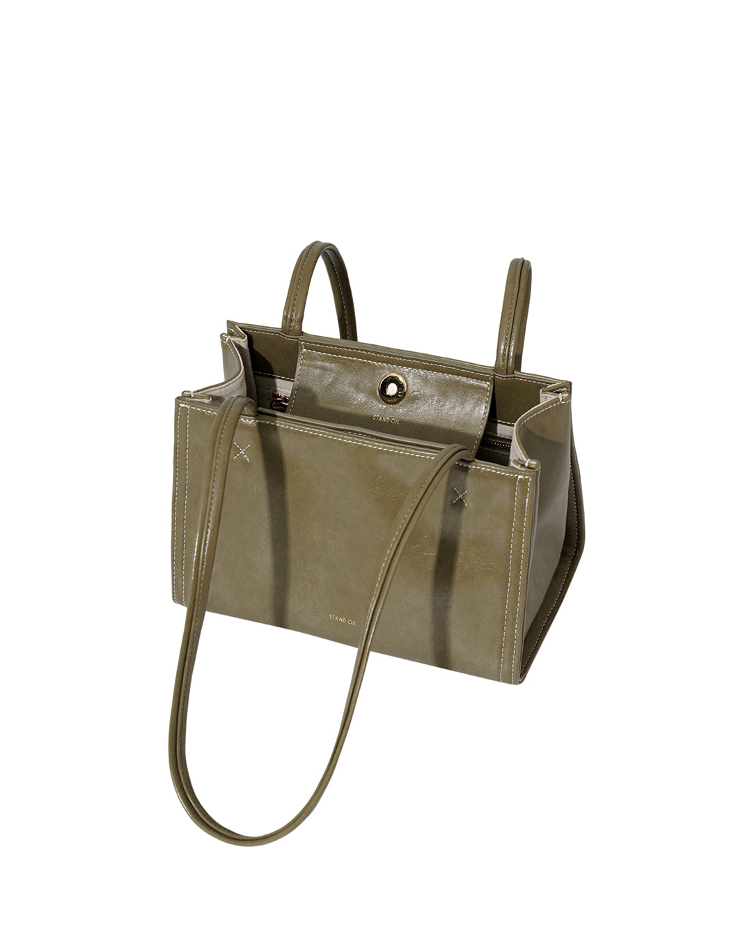 Stand Oil Oblong Tiny Shoulder Bag — Basil green