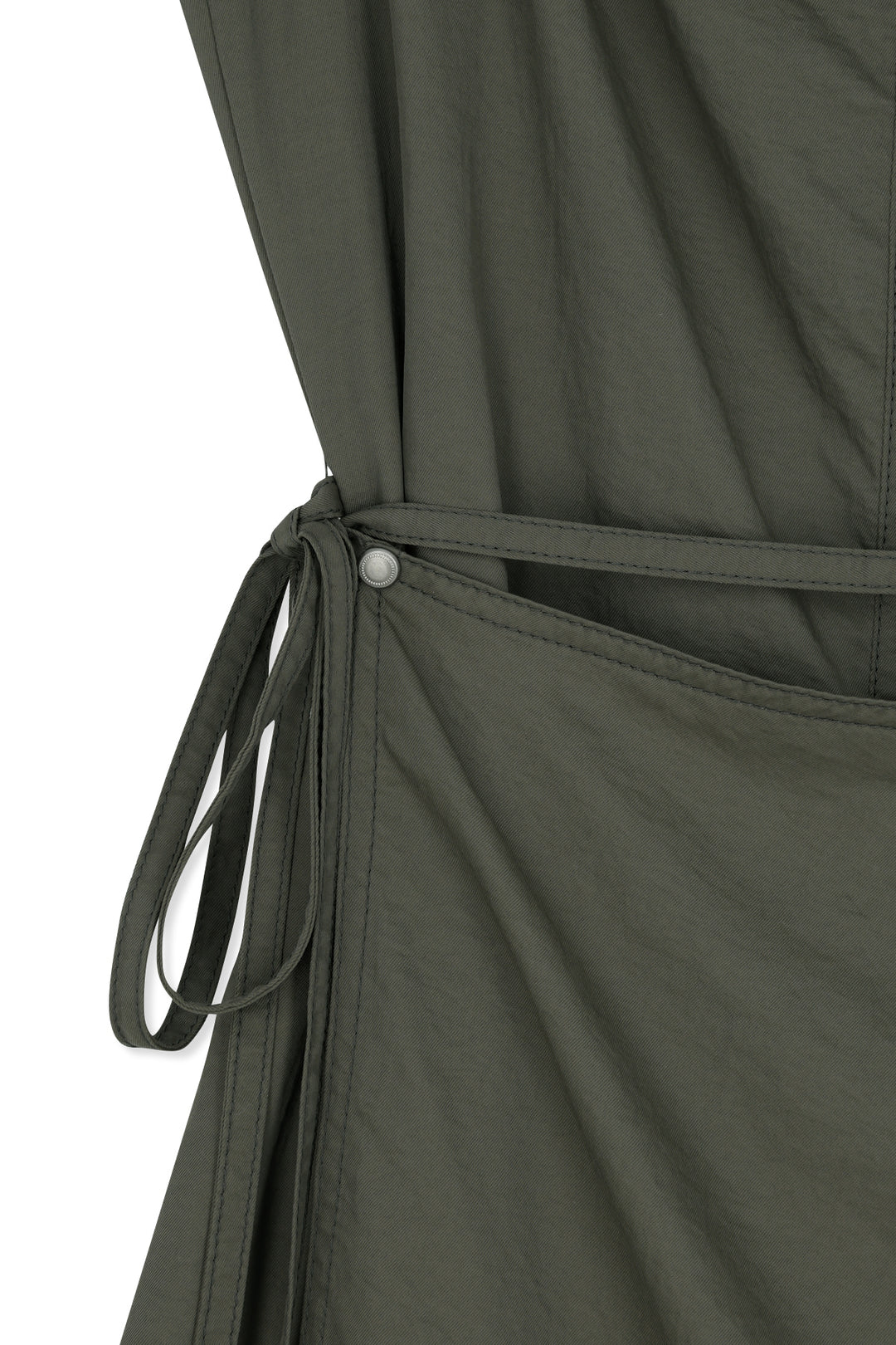 Matin Kim Sleeveless Wrap Dress — Khaki