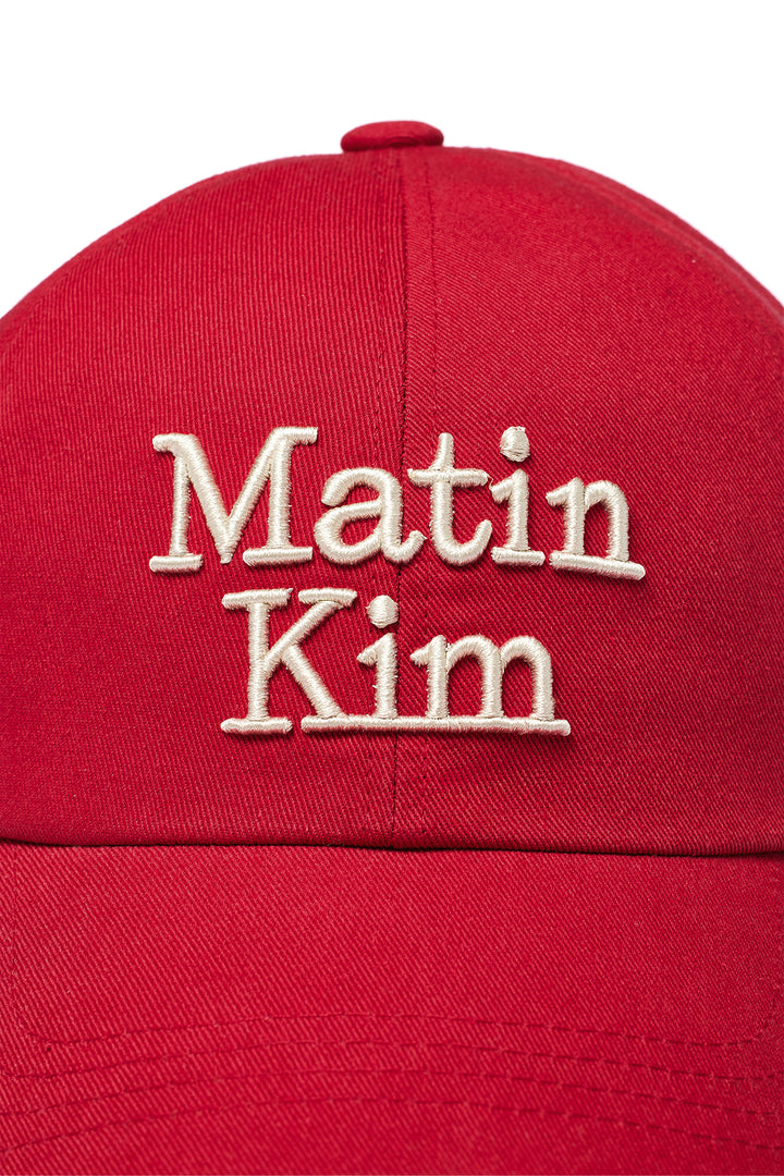 Matin Kim Volume Logo Ball Cap — Red